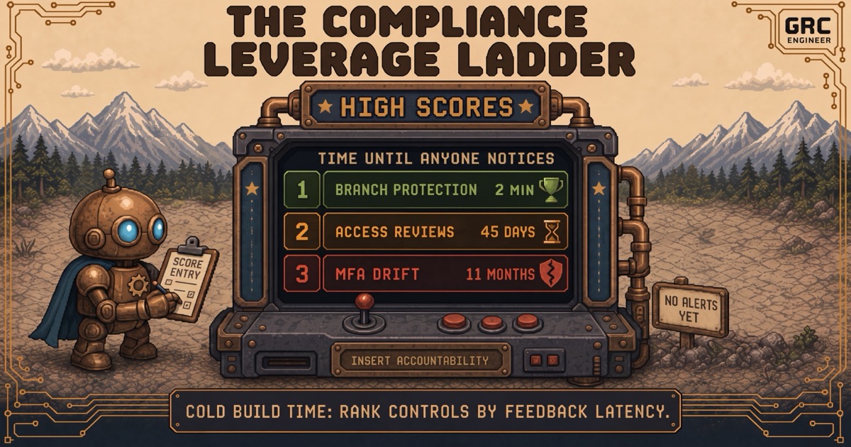 ⚙️ The Compliance Leverage Ladder: Your GRC Roadmap Is Pulling the Weakest Levers